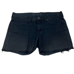 Madewell Cut-Off Shorts Womens Size 28 Black Washed Low Rise Raw Hem